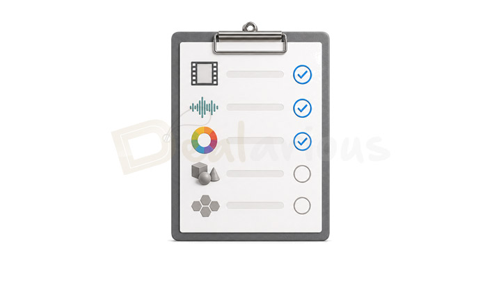 understanding-editing-needs Checklist showing selected video, audio, and colour editing needs.